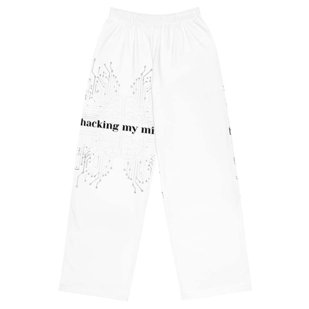 Aesthetic "Hacking My Mind" Unisex Wide-Leg Pants